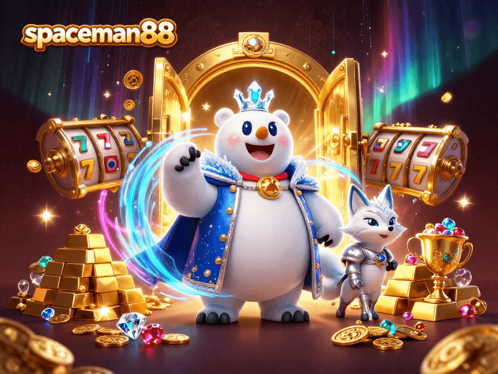 Experience the thrill with spaceman88 featuring a frosty royal bear and treasures galore.