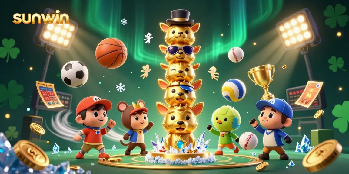 Engage with sunwin's exhilarating sports betting scenes showcasing energetic 3D elements.