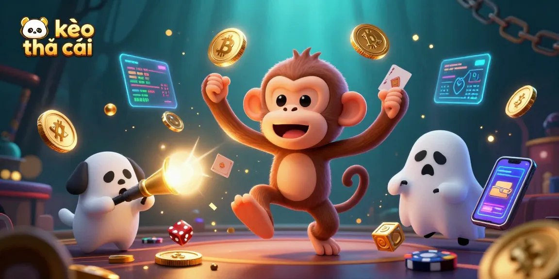 Engage with the kèo nhà cái through exciting golden coin juggles in a haunted casino scene.
